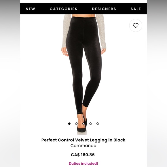 Velvet Commando Perfect Control Velvet Legging in Black - Picture 4 of 4